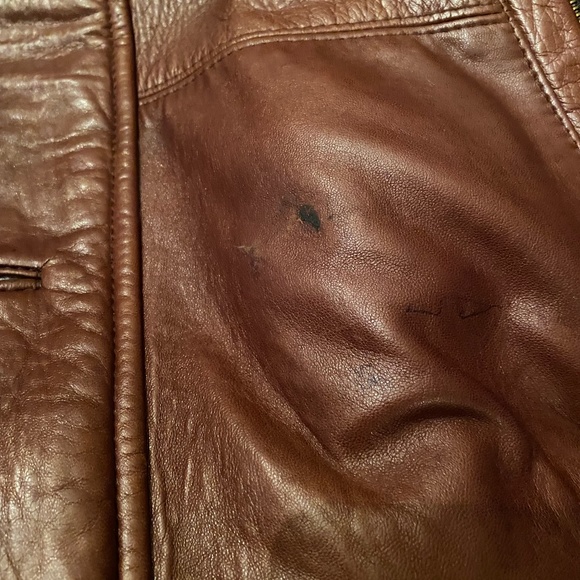 Mens' Selections AS Warm Brown Leather Jacket XXL - Picture 10 of 13